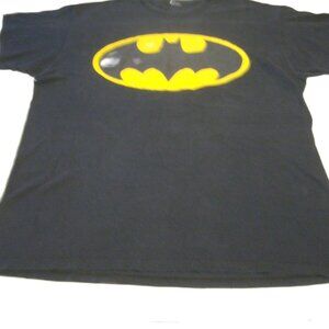 Vintage 2000 Batman Classic Logo T-Shirt Black Movie Promo-Size READ